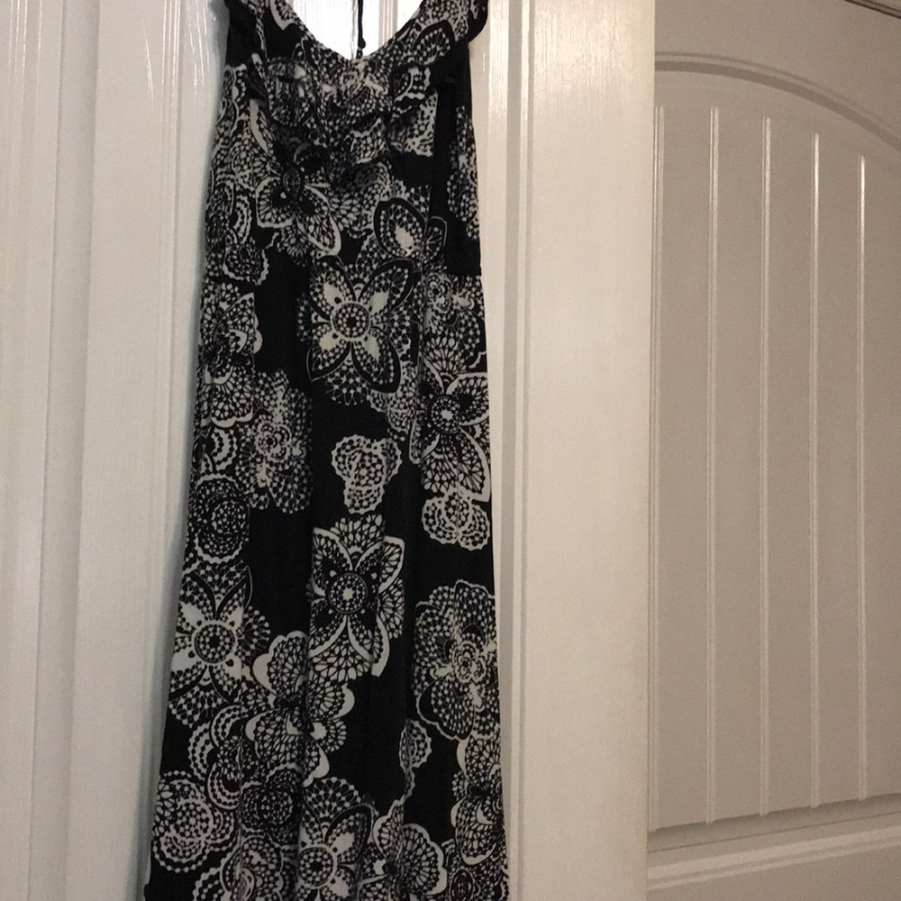 Black halter top sundress